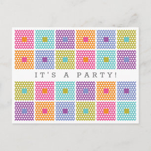 Polka Dot Fabric Quilt Muster Postkarte