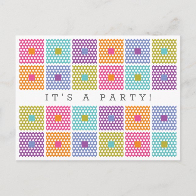 Polka Dot Fabric Quilt Muster Postkarte (Vorderseite)