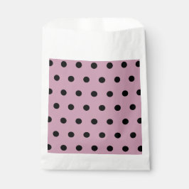 Polka Dot favorit Taschen (rosa & schwarz) Geschenktütchen