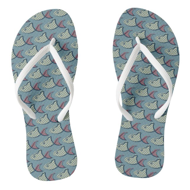 Polka-Dot-Fischmuster Flip Flops (Fußbett)
