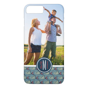 Polka Dot Fish Muster Ihr Foto und Monogramm Case-Mate iPhone Hülle