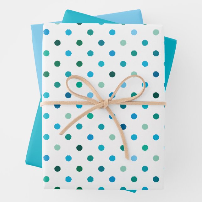 Polka Dot Flat Sheet Wrapping Paper Geschenkpapier Set (Beispiel)