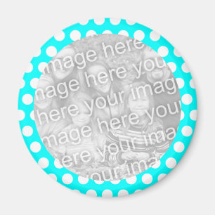 Polka Dot Frame Foto Magnet
