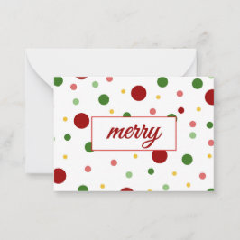 Polka Dot Frohe Weihnachtskarte Mitteilungskarte