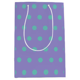 Polka Dot Gift Bag (Lavender & Aqua) Mittlere Geschenktüte
