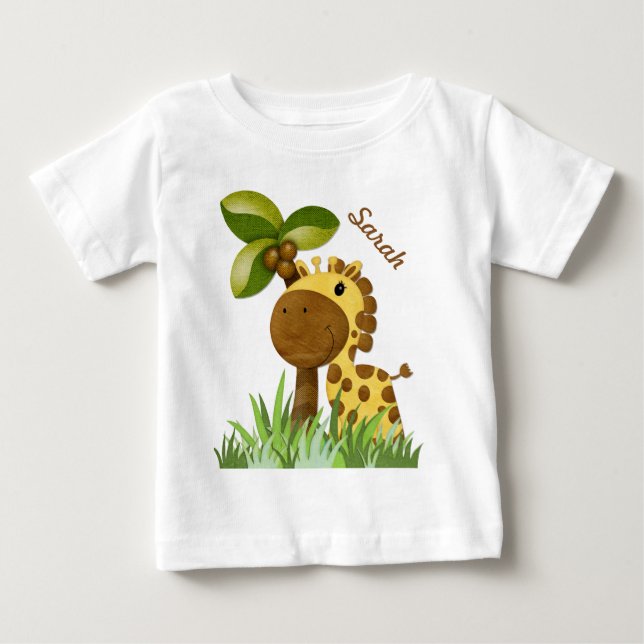 Polka Dot Giraffe Baby T-shirt (Vorderseite)