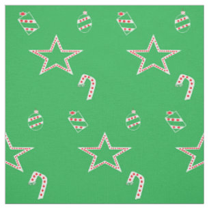 Polka Dot Green Christmas Fabrics Stoff