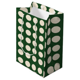 Polka Dot Green Ivory Color Polka Dot Mittlere Geschenktüte