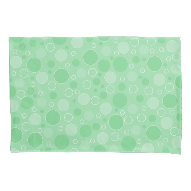 Polka dot green tones retro sechziger Jahre Kissenbezug (Vorderseite)