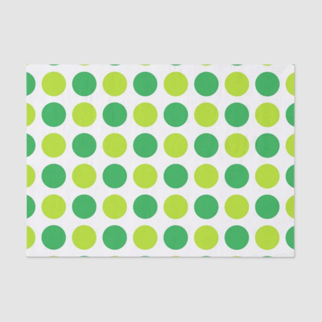 Polka-Dot-Grüntöne Seidenpapier (Vorderseite)