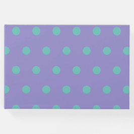 Polka Dot Guest Book (Lavender & Aqua) Gästebuch