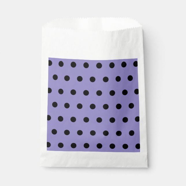 Polka Dot Gunst Bags (Lavendel & Black) Geschenktütchen (Vorderseite)