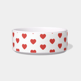 Polka Dot Hearts Love Cat Dog Napf