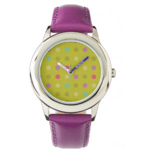 Polka-dot-Hintergrundmuster Armbanduhr