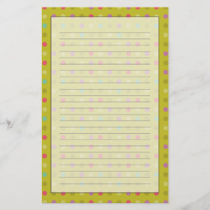 Polka-dot-Hintergrundmuster Briefpapier