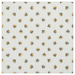 Polka Dot Honey Bienen Antike Weiß Stoff