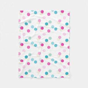 POLKA DOT hübsches Muster rosa Aqua-blaues Kinderz Fleecedecke