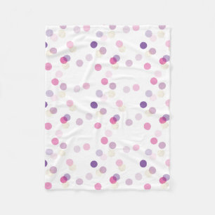POLKA DOT hübsches Muster rosa lila Mädchen Kinder Fleecedecke