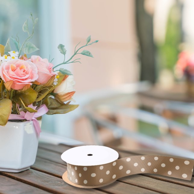 Polka-Dot in Beige Satinband (Von Creator hochgeladen)