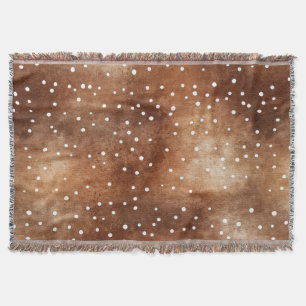 Polka-Dot in Coffee Brown und White (2) Decke