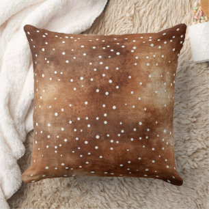 Polka-Dot in Coffee Brown und White (2) Kissen