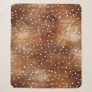 Polka-Dot in Coffee Brown und White (2) Sherpadecke
