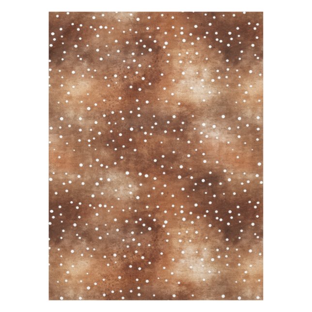 Polka-Dot in Coffee Brown und White (2) Tischdecke (Vorderseite)