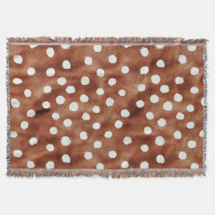 Polka-Dot in Coffee Brown und White Decke