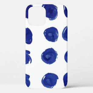 Polka dot, indigoblau Aquarell. Case-Mate iPhone Hülle