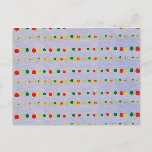Polka Dot Japanisches Holzschnitt Textil Postkarte (Vorderseite)