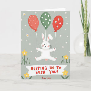 Polka Dot Kaninchen Ballon Karte