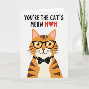 Polka Dot Katze Miaut Mama Karte