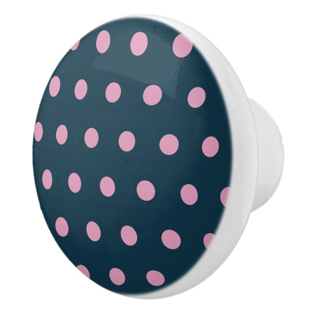 Polka Dot Keramik Knob (Mitternachtsblau und Soft  Keramikknauf (Rechts)