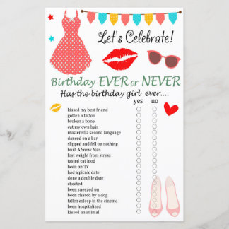 Polka dot kleid Birthday Ever or Never Game