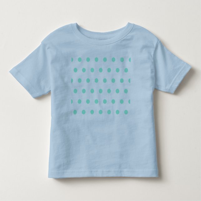 Polka Dot Kleinkind's T - Shirt (Lavender & Aqua) (Vorderseite)