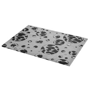 Polka Dot Kuw Schwarz-Weiß-Print Schneidebrett