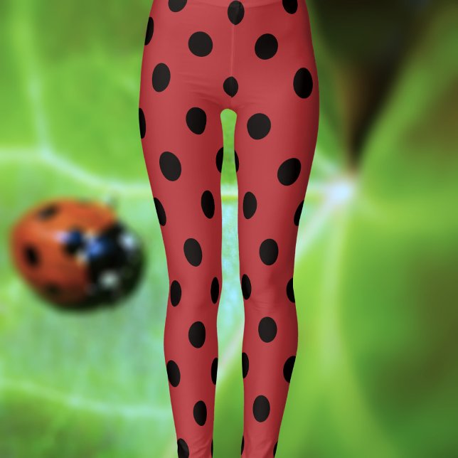 Polka Dot Ladybug Leggings (Red and black spotty leggings just for you)