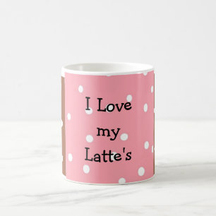 Polka Dot Latte Design Kaffeetasse