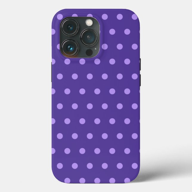 Polka Dot Lila Gemustert Case-Mate iPhone Hülle (Rückseite)