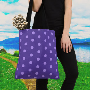 Polka Dot Lila Gemusterte Schultertasche