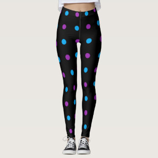 Polka Dot Lila Pink Leggings