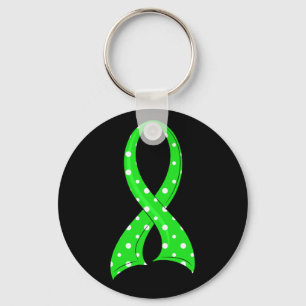 Polka Dot Lime Green Ribbon Non-Hodgkin's Lymphoma Schlüsselanhänger