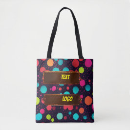 Polka Dot Logo Text Design Schulter Tasche