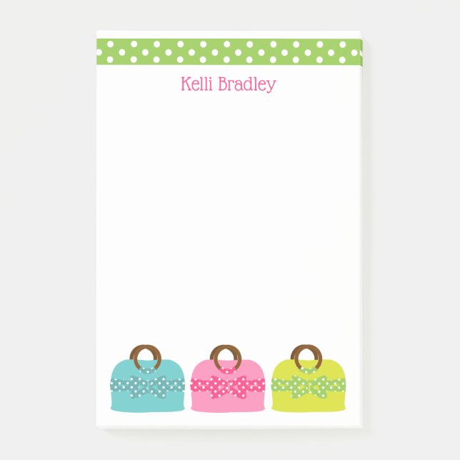 Polka Dot löst Personalisiert Post-it-Notepad Post-it Klebezettel (Vorderseite)