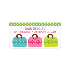 Polka Dot macht große Rücksendeadressen-Aufkleber Adressaufkleber