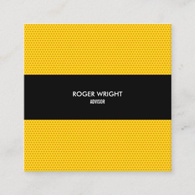 Polka dot Modern Beruflich Square Quadratische Visitenkarte (Vorderseite)