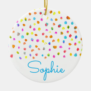 Polka dot moderne einfache Aquarellbezeichnung Wei Keramik Ornament