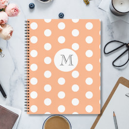 Polka Dot Monogram Notizbuch
