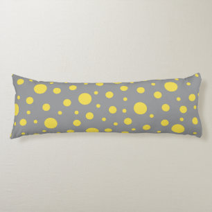 Polka Dot Muster Gelb Grau Seitenschläferkissen