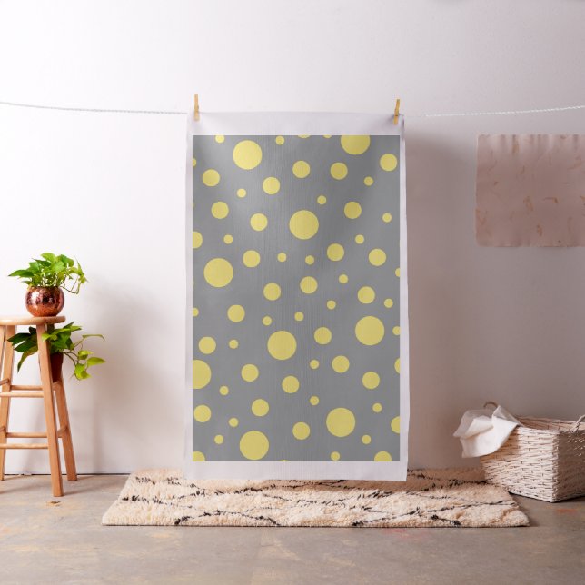 Polka Dot Muster Gelb Grau Stoff (Beispiel)